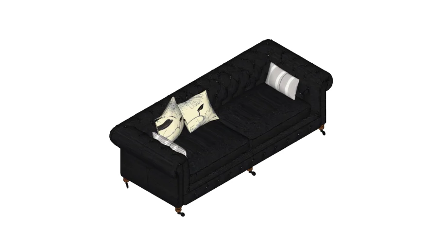 Sofá Vintage Preto