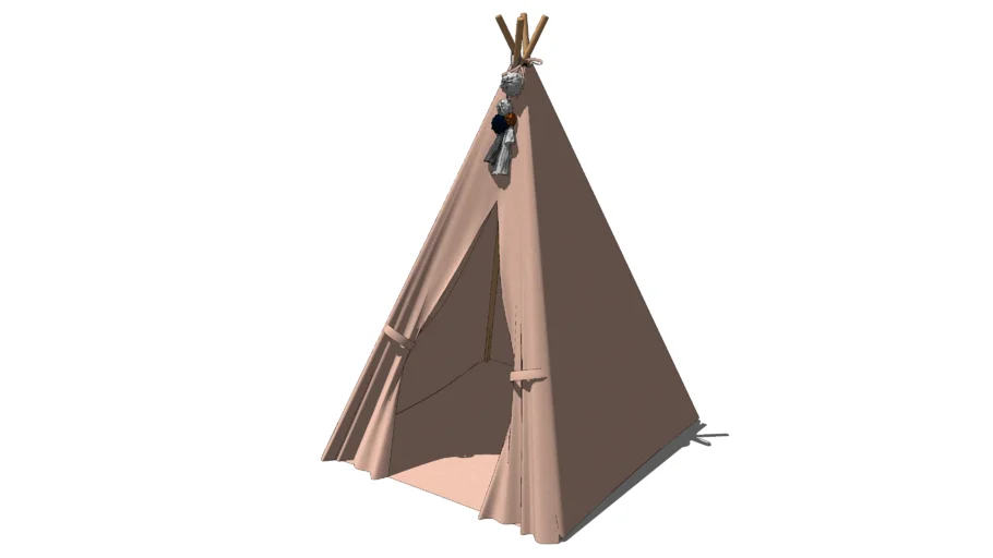 Tipi tente enfant rose ROCHELLE