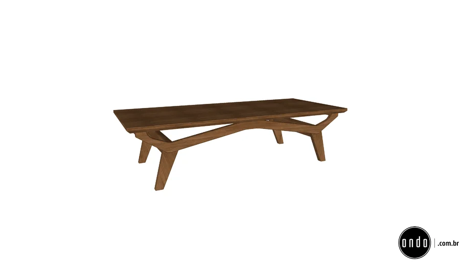 mesa de centro em madeira yu