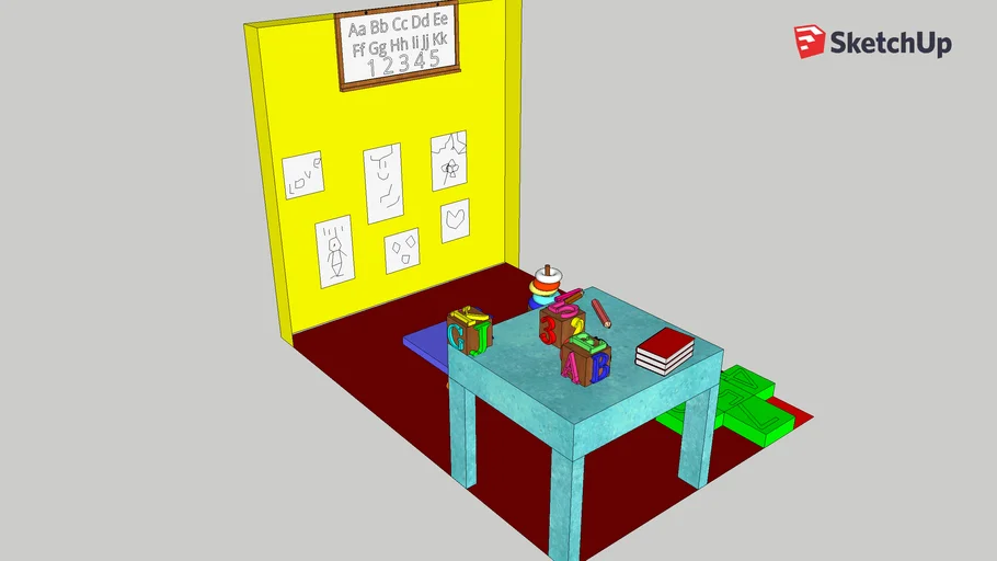 Modelo SketchUp Aula Infantil