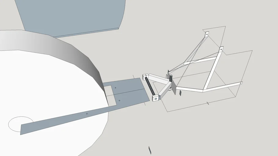 Triumph Trophy rear frame and swinging arm mockup