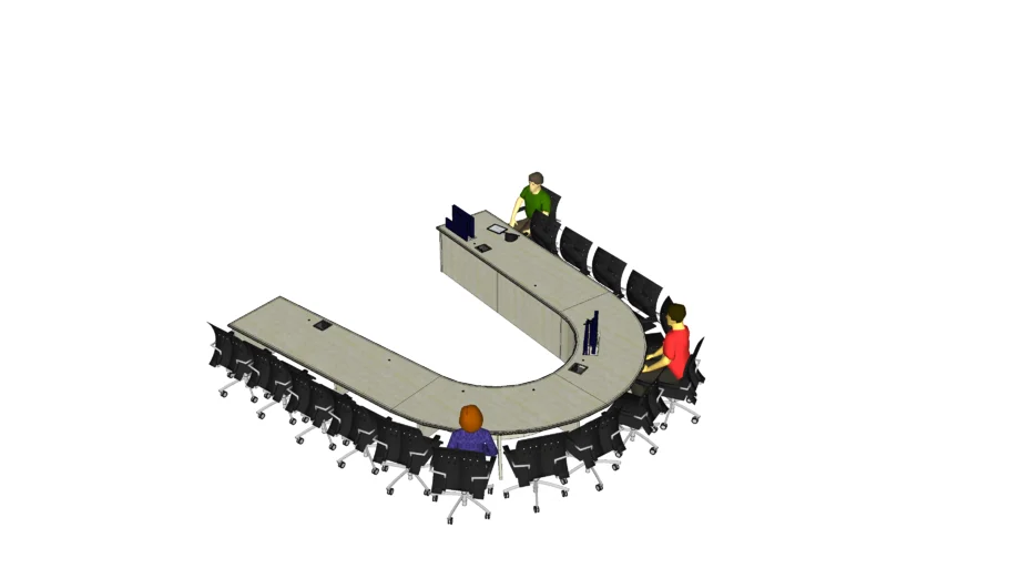 U shaped conference table