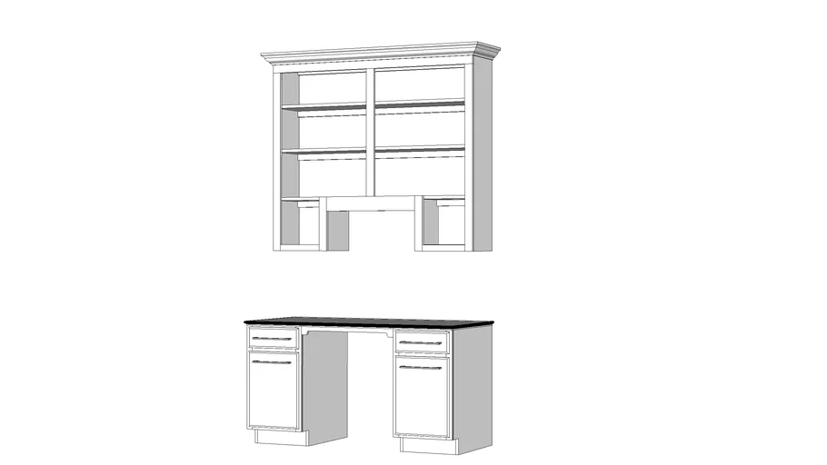 Desk and Bookshelf Built-in