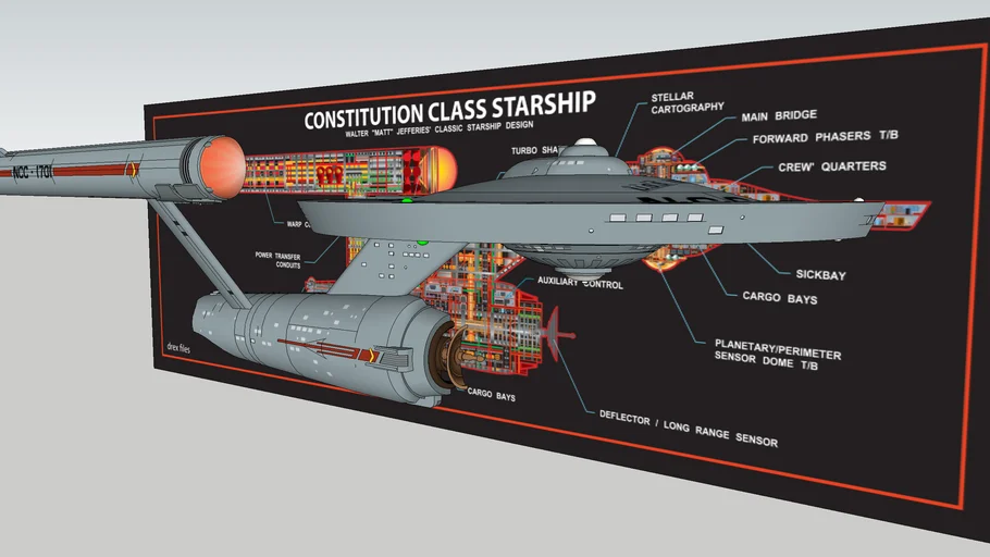 Star Trek Enterprise cutaway