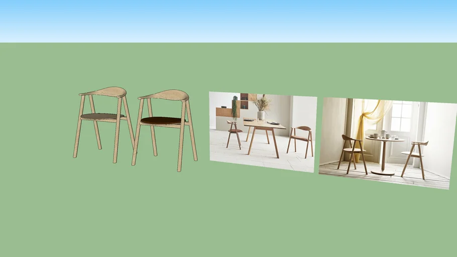 Swing Wood \Upholstered Chair