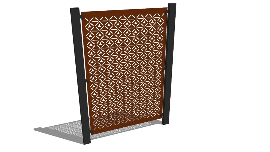 Laser-Cut Corten Steel Panel or Screen - Stark & Greensmith - MOTIF Pattern