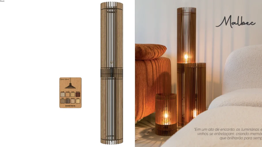 Ref 013 - Luminária Malbec - Bamboo Brasil