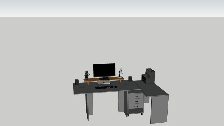 Clean desk setup