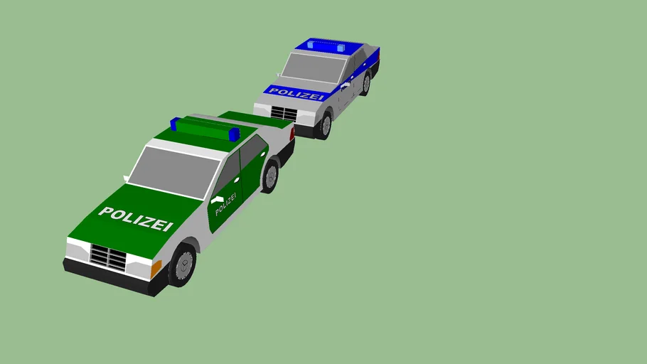 Mercedes C Klasse 1994 Polizei Grün / Blau