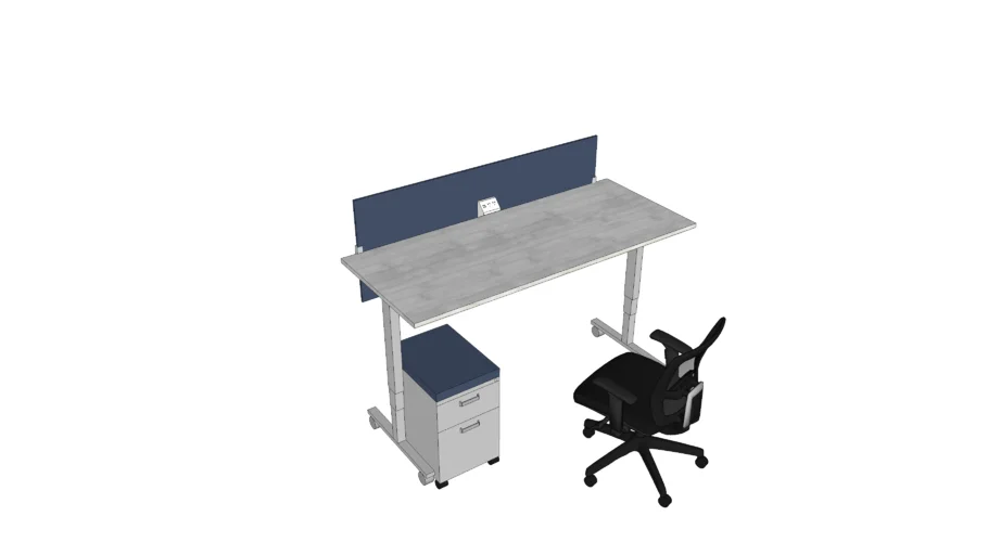 Office Desk Height Adjustable on Casters