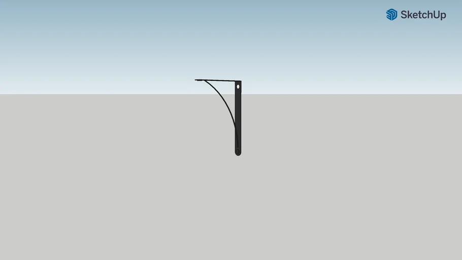 Black Cove Arch Decorative Shelf Bracket