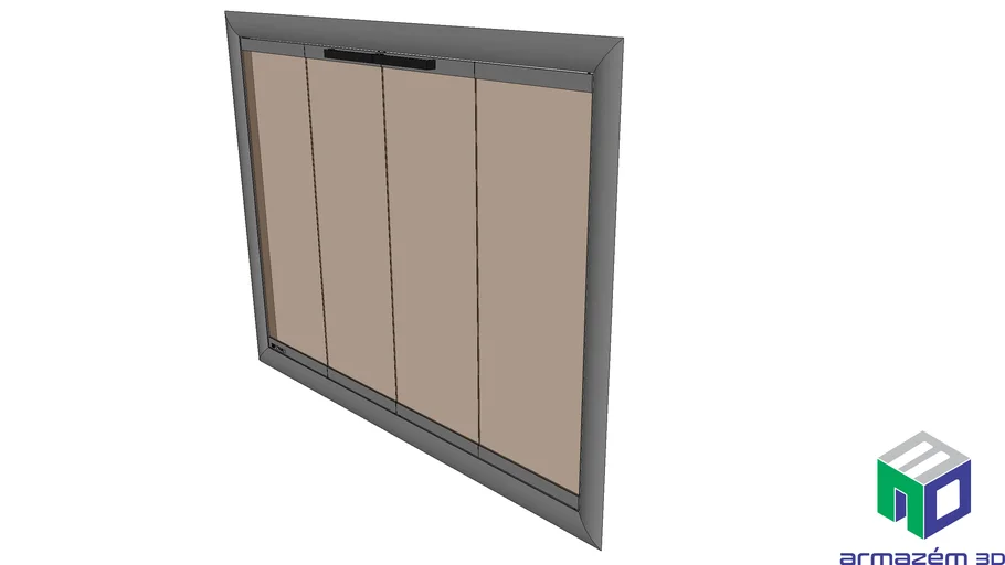 PORTA TÉRMICA SOBREPOR - PERFIL PRATA - VIDRO REFLECTA BRONZE