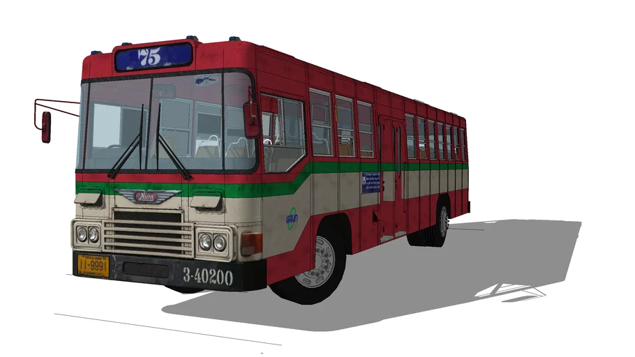 รถเมล์ไทย Thai Bus _ HINO AK176 - Model by Pooh