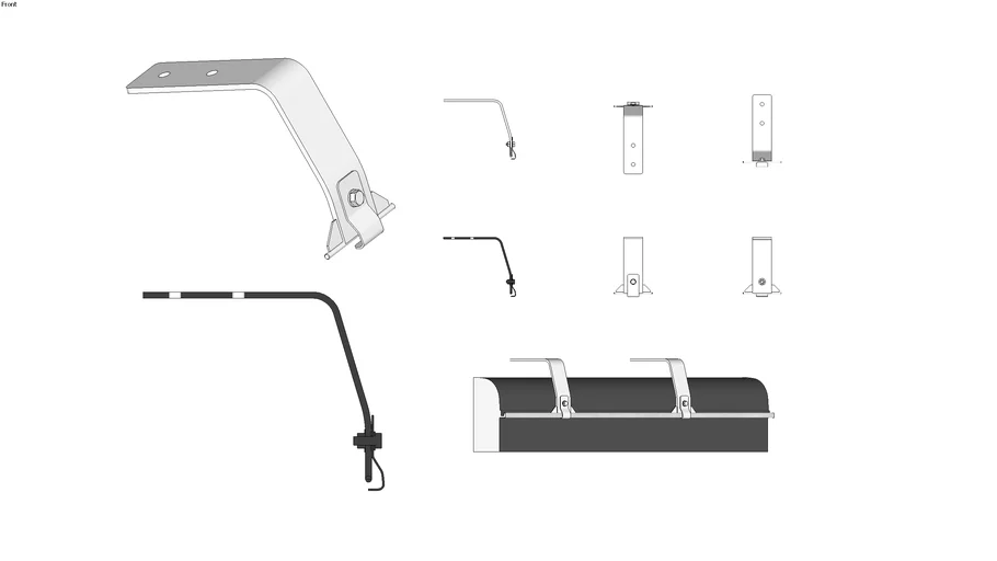 Rain gutter roof rack model by Pooh