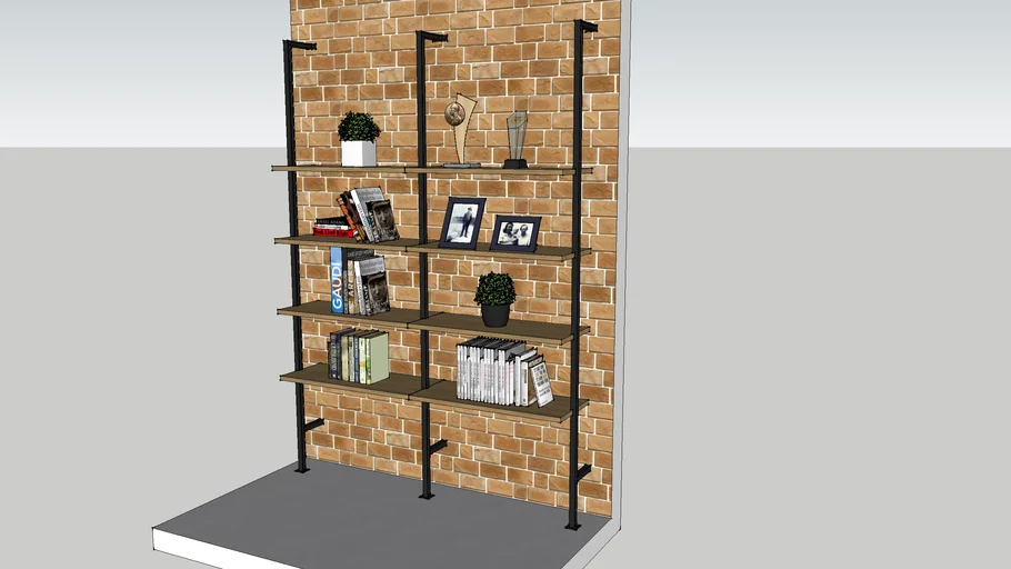 pole mounted shelving system