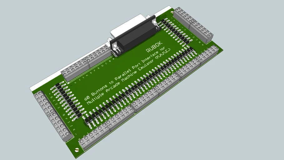60 buttons to parallel port interface (LPT), MAME, by rubok
