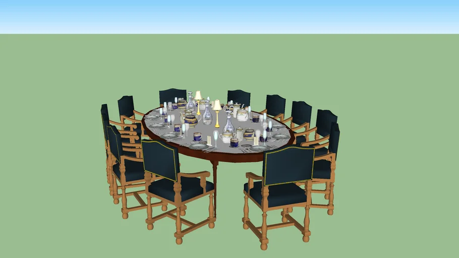 RMS TITANIC first class dining room table and chairs for 12 person ( relic )