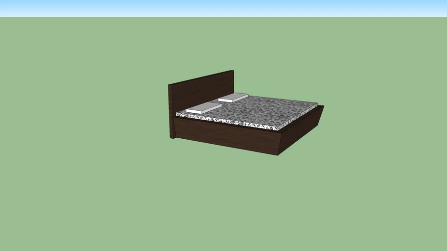 modern dark wood bed