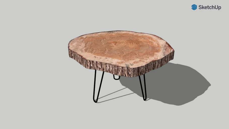 Wood stump coffee table