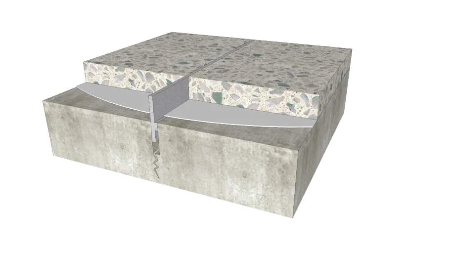 07.130.0323 Floor Detail - Polyacrylate Terrazzo Divider Strip Placed ...