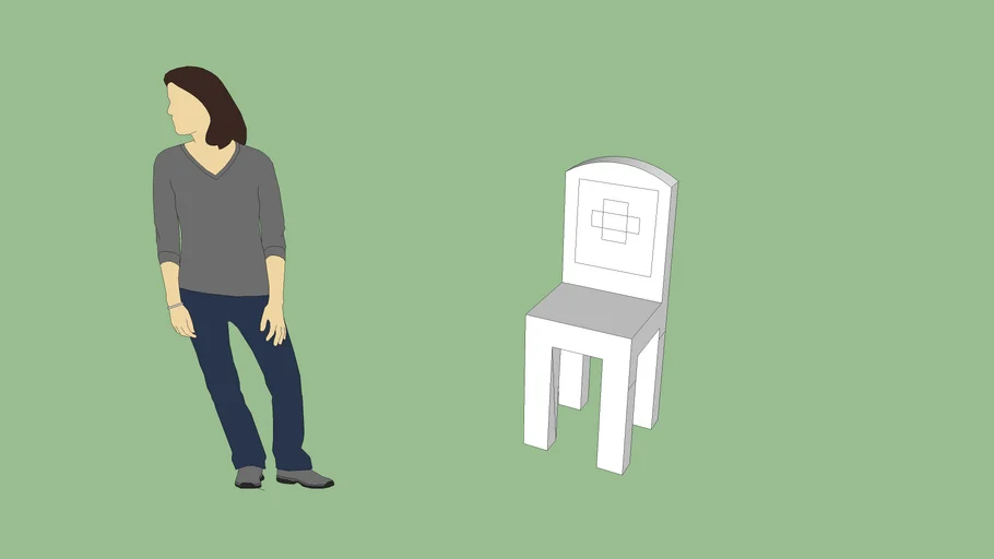 Chair with bakc design