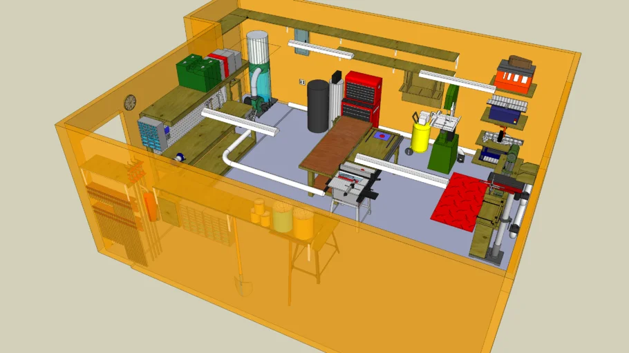 Garage Woodworking Shop Plan