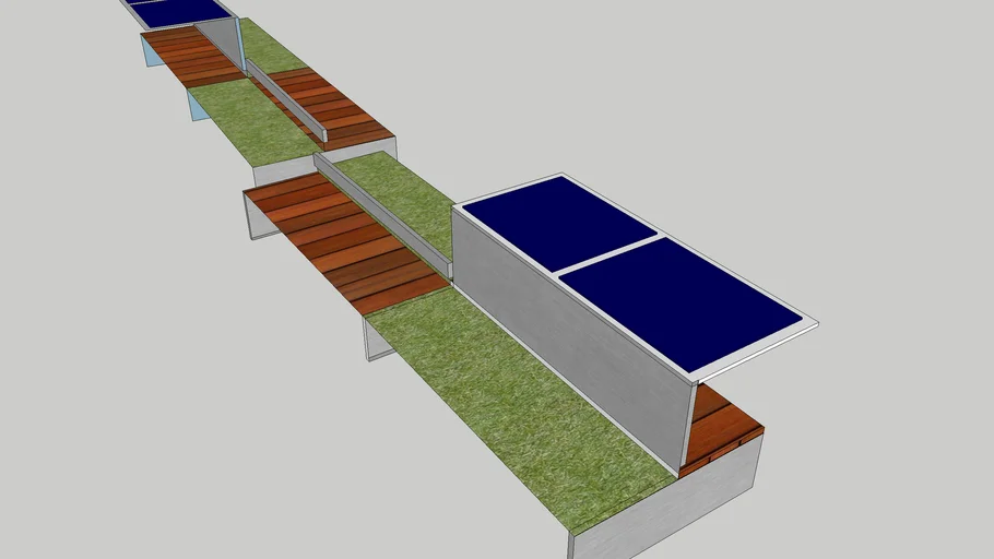 bench with solar panels