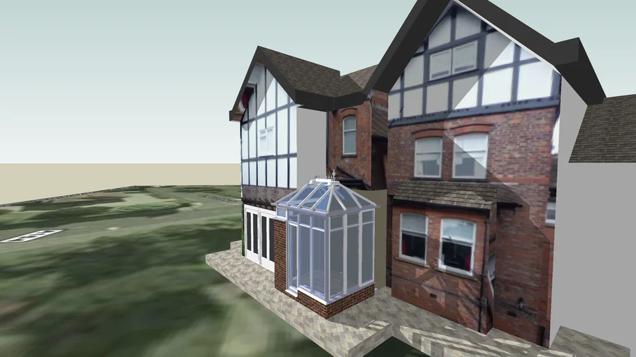 Glass roof porch
