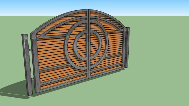 metal and wood gate 