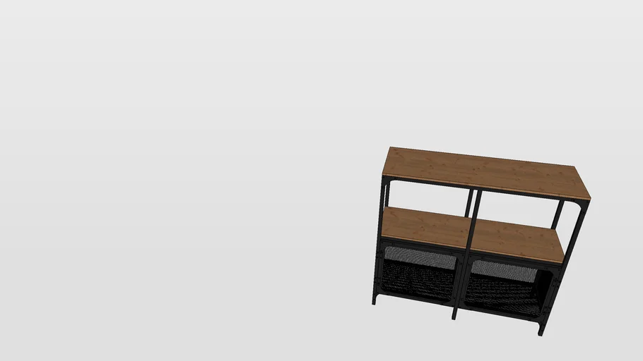 IKEA FJÄLLBO Shelving unit, black, 100x95 cm