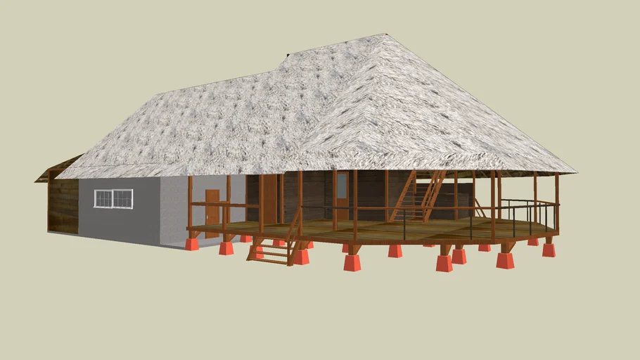 wooden bungalow