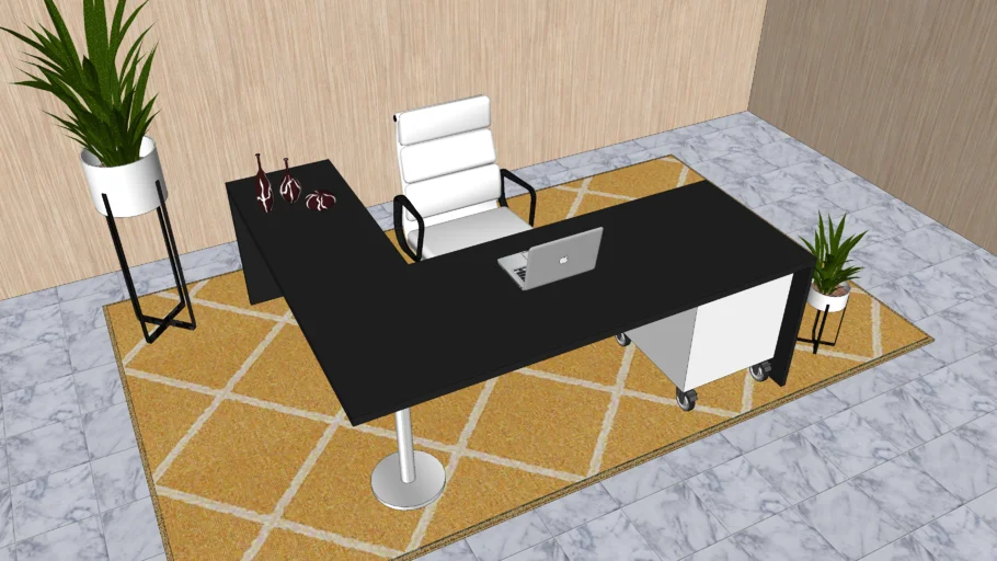 Ladies Boss Office Table Minimalist 3