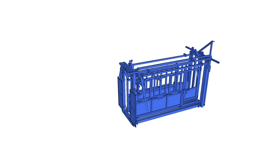 Cattle working chute with manual headgate