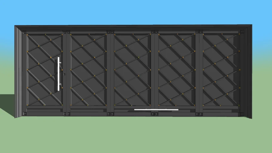 Gate portão de garagem aço maciço nobre