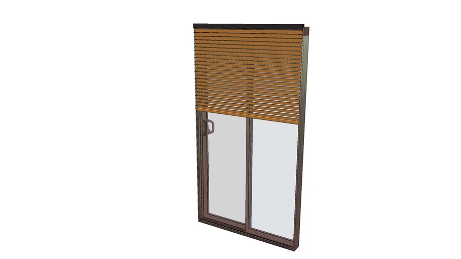 Aluminum Sliding Door with Louvres