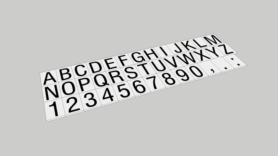ENGLISH ALPHABET LETTERS AND NUMBERS