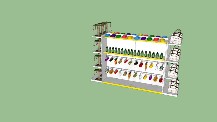 Gôndola para petshop