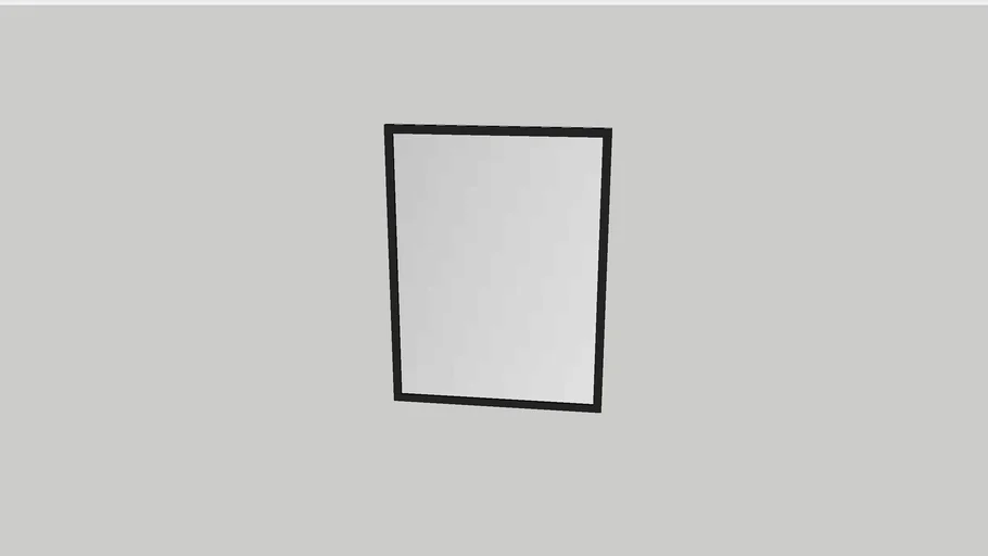 Simple 27x30 mirror with 1' black frame | 3D Warehouse