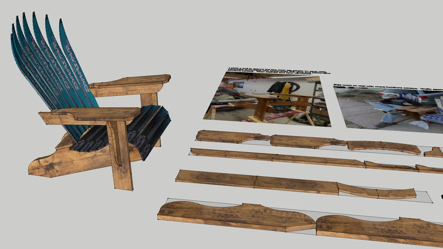 Adirondack Ski Chair DIY w templates
