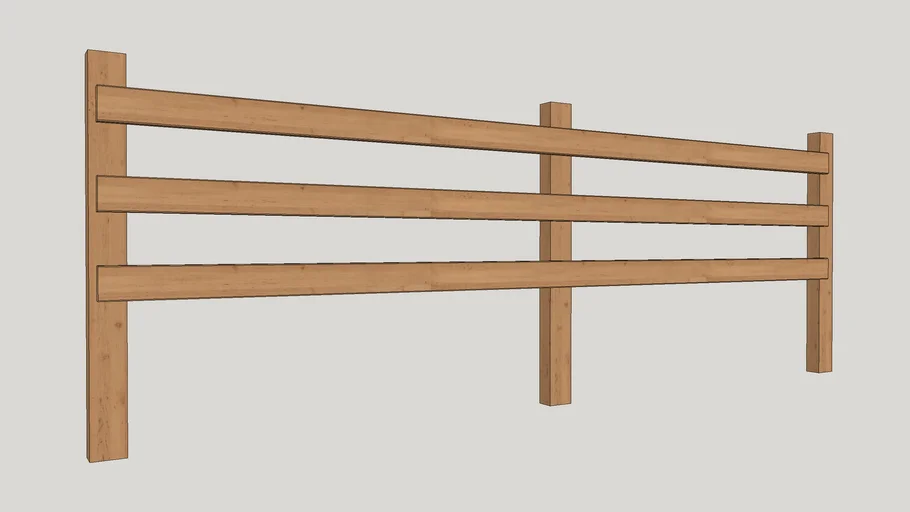 (DYNAGROUP) - Fence - Dyna Timber - 2400 x 1200H Post & 3 Rail