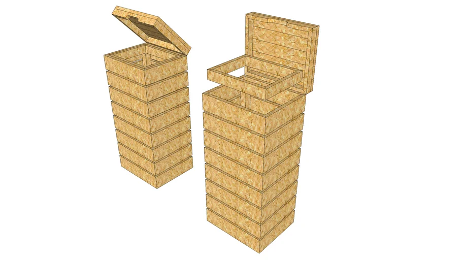 Poubelle de cuisine pour sac 50 litres en palette