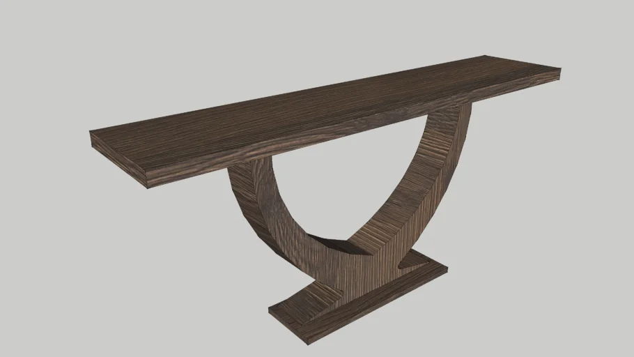 Decorative wooden console shelf