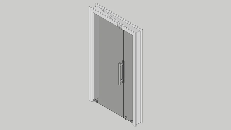 Porta de vidro - duas folhas - V01