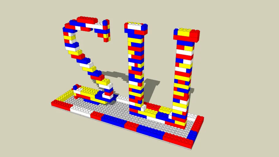 Lego Building Blocks - SketchUp Logo - OpenChallenge#4 - Lego