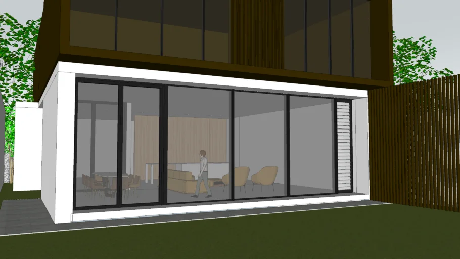 Schuco Bi-fold and Sliding Door with Louvre Window