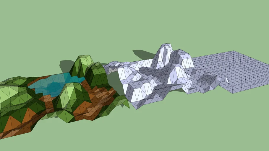 triangle grid landscape