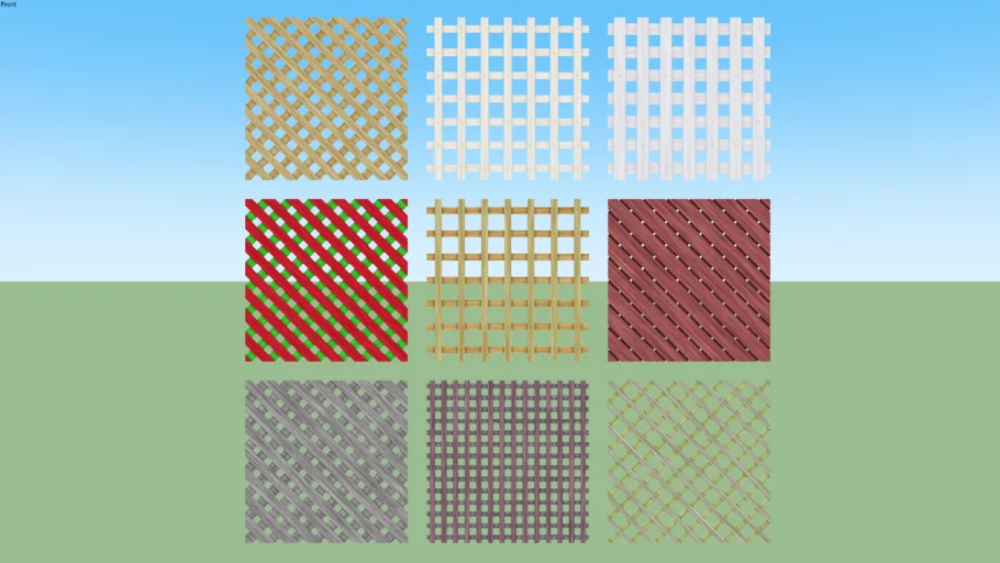 Wood Lattice Collection (2D Transparent Textures)