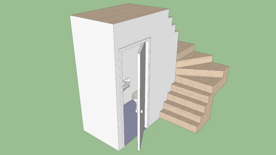 baño bajo la escalera