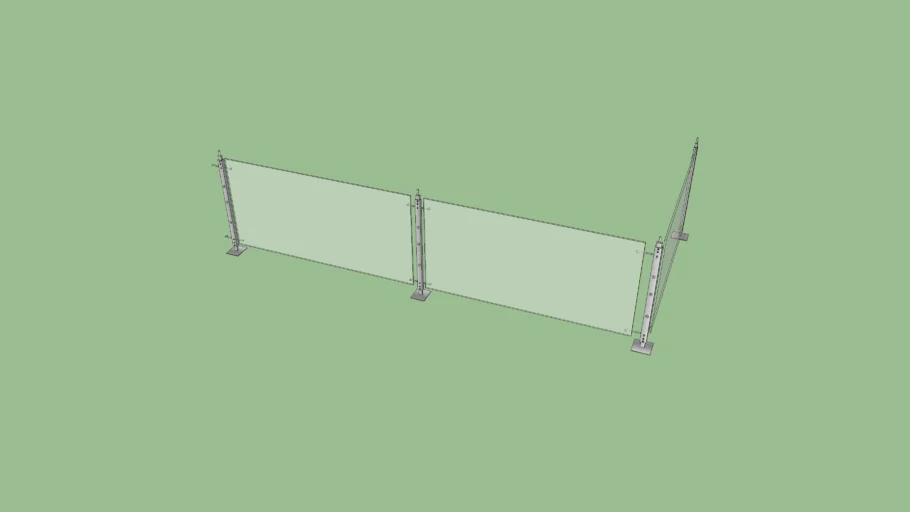GARDE CORPS VERRE ANGLE