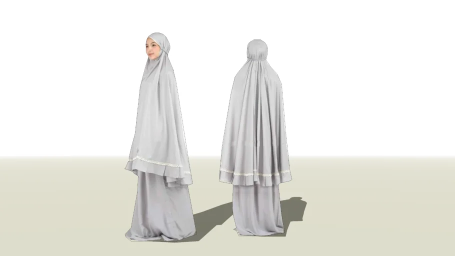 Teteh pakai mukena
